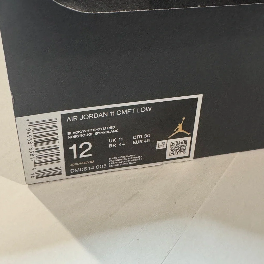 Air Jordan Men’s size 12. CMFT Low. Pre-owned, Original box.